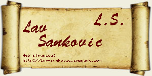 Lav Sanković vizit kartica